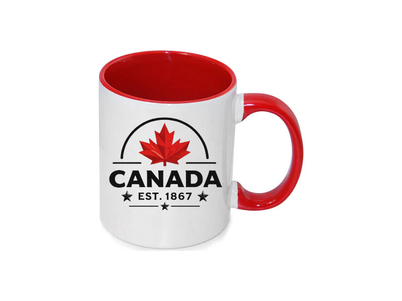 Canada Day Ceramic Mug โ Red โ front view