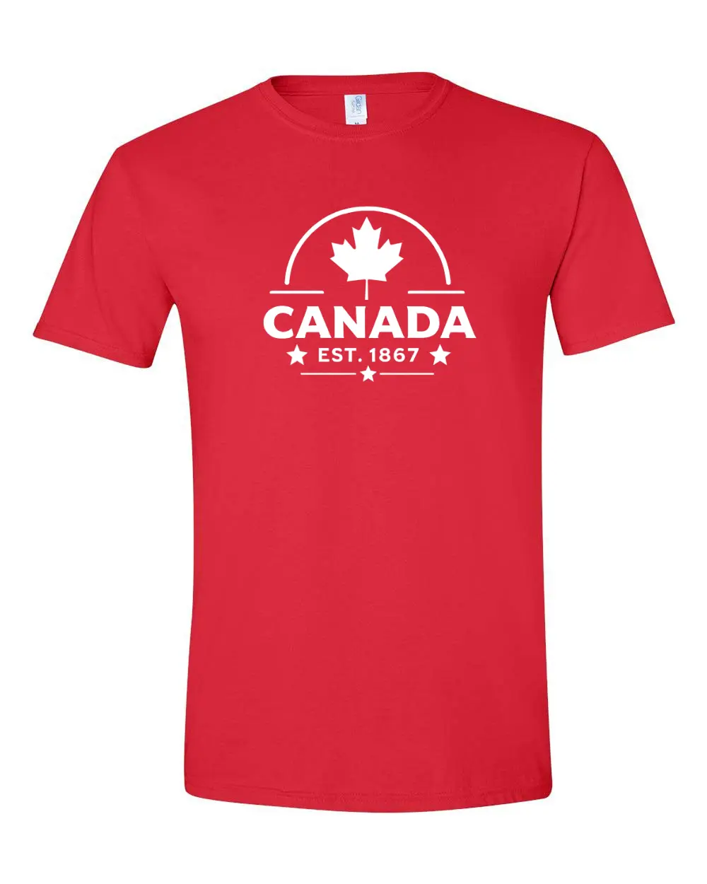 Canada est 1867 Tee โ Red โ front view